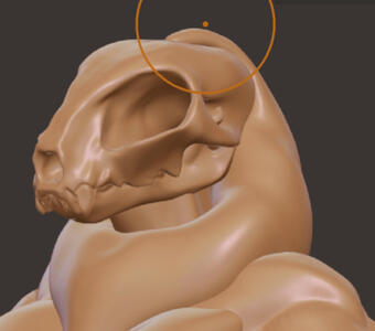 WIP skull sculpt made in nomad sculpt