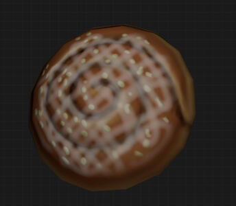 cinnamon bun asset glazed version made in sparseal uniform