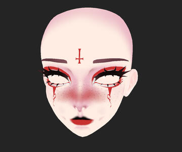 facial texturing for VRchat avatar made in substance painter