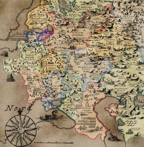 original world map design used in HEIRS radio-theatre project made in Artstudio pro