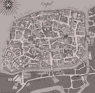 original city map design used in HEIRS radio-theatre show made in Artstudio pro