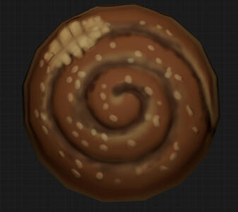 cinnamon bun asset made in sparseal uniform